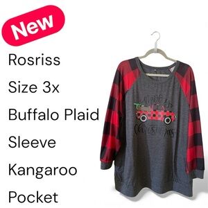 Kids Buffalo Plaid Christmas Top